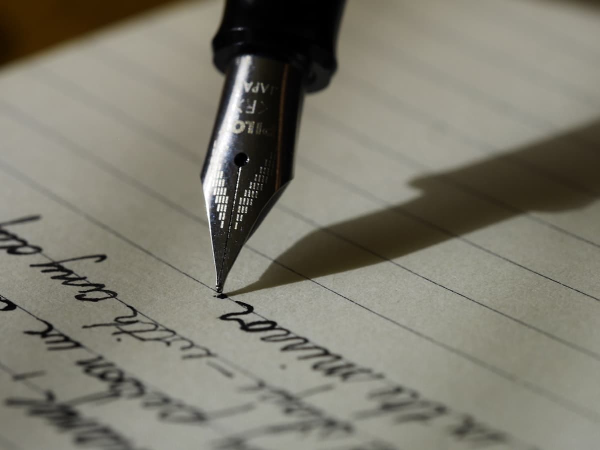 A writer at their desk